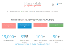 Tablet Screenshot of houseofmath.no